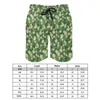 Men's Shorts Gym Daisy Floral Print Casual Beach Trunks Green Leaves Males Comfortable Sportswear Large Size Board Short Pants