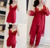 Vêtements de nuit pour femmes Nightgown 5pcs pyjamas costume raony vêtements de maison sexy patchwork vêtements de nuit