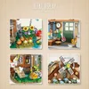 Blocs Creative Windmill House Garden Animal Mini Street View Diy Town Cabin Cabin Ensembles éducatifs Toys for Children Gifts R230814