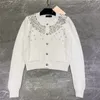 Kobiet Sweters Designer 23 dzianiny Designerskie Topy z literami przyciski Rinestone Marka Runka Crew Szyja Koszulka Top Koszulka High End Elastyczność WIELE