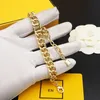 Designer Men Charm Bracelet Gold Jewelry Set Women Luxury Necklace Thick Chain Bracelets Jewlery Sets with Box F Mens Necklaces 238122C