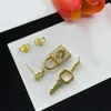 Orecchini di lusso di alta qualità Designer Eac Oreger Block Oreger per donne Golden Letter Stalls Ornamenti Gioielli Gioielli Festa