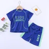 Kläder sätter barn Sommarsport Bollkläder passar pojkar och flickor 2 stycken Set Tracksuits Mesh Breattable Children Outfits Casual 230814