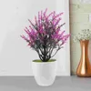 الزهور الزخرفية 4 PCS LifeLike LifeLike Plastic Flower Fower Simulation Potted Potting Decoration Faux Bonsai