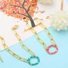 Strand Vlen Enamel Cute Donut Bracelet For Women Girl Gift Jewelry Accessories Simple Gold Plated Chain Bracelets Jewellery