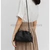 2023 New genuine weave cloud ladies fashion clutch hand soft leather dumpling hobo shoulder bag pursestylishhandbagsstore