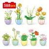 Blocchi 388pcs Blocchi di costruzione Bouquet 3D Modello Toy DECORAZIONE PIANTA IN MOTORE POTTO MOTORE POTTO MOTORE BLOCCHI BLOCCHI BLOCCHI GIURNI GIOCHI DEGLI RAGAZZI R230814