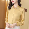 Women's Blouses High End Beading Design Chiffon Shirt Women 2023 Spring Temperament Formal Long Sleeve Office Ladies Work Tops