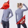 Designer nouvelle veste LL vêtements de fitness pour femmes à manches longues course yoga slim fit sport haute élastique springESSh