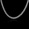 Chains S925 Silver 6MM 16/18/20/22/24 Inches Full Side Figaro Chain Necklace For Men Women Fine Jewelry Colar De Prata