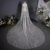 Bridal Veils Luxury Bling Weddig Veil 3m Length Romantic Cathedral Wedding With Comb Accesorios De Boda