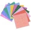 Gift Wrap 50pcs Multi Size Square Origami Paper Single-sided Glitter Folding Solid Color Papers For Kids Handmade Carfts DIY Scrapbooking R230814