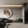 Lâmpadas de parede Modern Led Wall Lumin Moon Iluminação interna para o quarto Livro salão da sala de decoração de decoração Luzes de acessórios Decoram lustres lâmpadas HKD230814