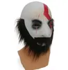 Game God of War 4 Kratos Masque avec barbe cosplay horreur de latex Masques Casque Halloween Scary accessoires L220530