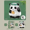 Bloques Mini DIY Building Blocks Modelo de diamantes de animales 3D Panda Huahua Mascot Colgante creativo Chica Boy Toys Blocks Builds Holiday Gift R230814