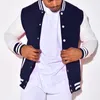 Jaquetas de Jaquetas Men Manga Longa Moda de Algodão Longo Casual Casual Baseball Jaqueta de Baseball Cardigan Casaco 230812