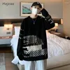 Suéteres masculinos de estilo coreano casal knitwear