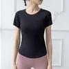 Camisas ativas menina que executa camisetas ginástica Top Women Crop Fitness Training Clothing Sport Sport Short Sleeve Ladies Ladies Activewear