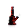 Waxmaid Double Percolator Rura wodna Szklanka Bongs Hookahs Multi Funkcja 4 w 1 platynowa platyna Platyna silikonowa amerykańska magazyn detaliczny