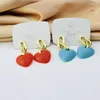 Stud Earrings 2023 Acrylic Red Blue Green Yellow Female Japanese And Korean Minority Design