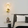 Wandlampen Noordelijke kristallen LED Wall Lamp Woonkamer Slaapkamer Achtergrond Wall Lichte gangpad Attic Bedide Lamps Home Modern armatuur HKD230814