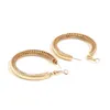 Hoop Ohrringe Großer Frühling für Frauen Schmuck Charming Ohrschnalle Frauen trendy Goldfarbe Bijoux Hyperknebelzubehör