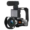 Camcorders Full HD 8K كاميرا فيديو احترافية 48 ميجابكسل WiFi Camcorder Digital 16x Zoom Streaming Auto Focus Cam