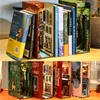 Doll House Accessories DIY Book Nook Shelf Insert Bookend Dollhouse Home Roombox Build Building Toys Wooden Wooden Whost Whost for Christmas Higds 230812