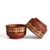 Bowls Snow Lotus Milk Tea Wooden Bowl Restaurant Creative Anti-Scalding Round Solid Wood Rice