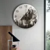 Стеновые часы Банф национальный парк часы гостиная домашняя декор Большой круглый немол кварцевый столик