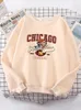 Chicago Football Team 76 All Around Hoodies Girl Girl Brand Tracksuit Termal Fashion Women Felpa Pullover Woman Hoodie HKD230725