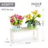 Blocks Mini Bonsai Building Flower DIY Green Plant Bouquet Potted Model Block Home Decoration Girl Gift Children s Toys 230814