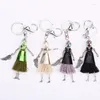 Keychains 10 stcs/lot lederen kwastjes rokpop hanger Key Chains etnische meisjesringen sleutelhanger voor dames tas auto -accessoires