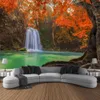 Tapestries natuurlijk bos landschap tapijt Tapestry jungle waterval muur hangende kunst huisdecoratie hippie yoga vellen r230815