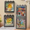 Blocks Mini Sunflower Basket Flowers Bouquet Picture Frame Building Block Diy Home Decoration Toys For Children Girls Gifts R230814