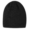 Bérets 120pcs / lot mode hiver tricot chaud avec une petite grille de bonnet de grille casquette / plaid en tricot