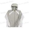 Mens Jackets print CRT zipper hoodie Windproof sports Jacket street trend Contrast Panel Hoodie Coat T240123