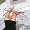 Sonnenbrille 5 Farben Antiblau -Licht Blockierfiltergläser Frauen Herren Lesen Computer Retro Metall Transparente Brillen