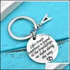 Keychains Lanyards Circar Stainless Steel Key Chains Life Truest Happiness Is Found Confidante Friend Keys Buckle Fashion Luxury Des Dhomj