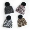 Beanie/Skull Caps Fashion Child Winter Luipaard Gedrukte kinderen Breien Hat 2020 Herfst en winter Nieuwe haakwarm hoed Skullies Boy Girl Caps Travel