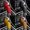 Alcantara Wrap Leather Car Gear Shift Knob Cover ABS Auto Stickers Decals for Porsche Macan Panamera Boxter 719 911 Accessories2918