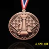 Dekorativa objekt Figurer Anpassade Creative Go Chess Medal Listing Gold Silver Bronze Children's Student Games Competition Trophy Souvenir 230812
