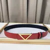 Luxusmarke Fashion Belt Taille Seal Mode Schmuck Kleidung dreieckige glatte Schnalle 3,5 cm Cowide Doppelseitige Gebrauchsgeschenkbeutel