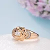 Cluster Rings 14k Gold Diamond Ring For Women To Join Party Peridot Gemstone Anillos De Wedding Diamante Engagement Jewelry Bohemia