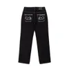 Men's Jeans Y2k Jeans Hip Hop Letter Printed Black Pants Men Women Trend Fashion Punk Loose Straight Wide Leg Trousers Streetwear 230814