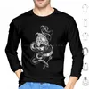 Herren Hoodies Harbinger Langschläfe Rotten Fantom Dark Gothic Metalhead Tattoo Schlange Schwarz -Weiß -Tinte auf dem Papierkopf Ritter