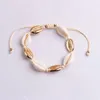 Bangle Fashion 5PCS / Set Bohemin Starfish Shells Bracelet Pearl Golden Chain Accessoires pour les femmes Birthday Party Gift
