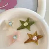 6cm Star Irregular STARPIN CRISTALES COLORITO de estilo dulce All-Match Barrettes Chicas Resin Bang Clip de bandeo Nuevo