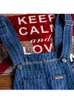 Heren jeans sokotoo heren streep geprinte blauwe denim slabib overalls briefen jumpsuits coveralls you jeans j230814