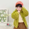 Jackets Plush Warm Jacket For Old Boy Child Solid Color Simple Long-sleeved Outerwear New Thickened Cotton Fleece Overcoat R230812